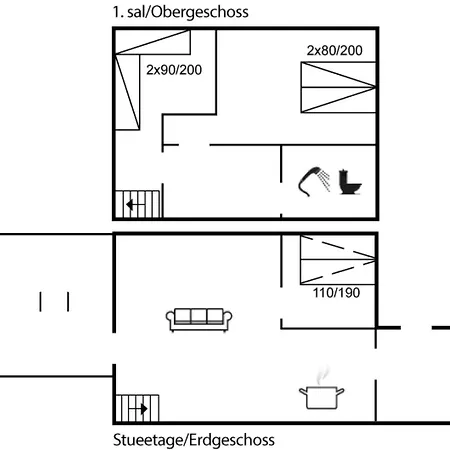 アパート Svava - 2-3km From The Sea By Interhome